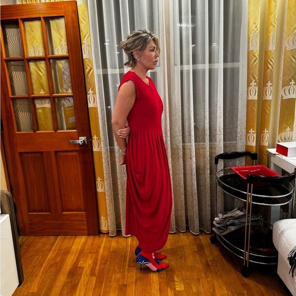 Norma Kamali jersey soft pleats gown L - Picture 7 of 13